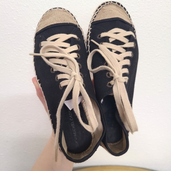 Jean Michel Cazabat EU 37 US 6.5 7 Platform Espadrille Sneakers Coastal Black - Picture 2 of 7